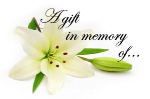 In Memory text with a Lily